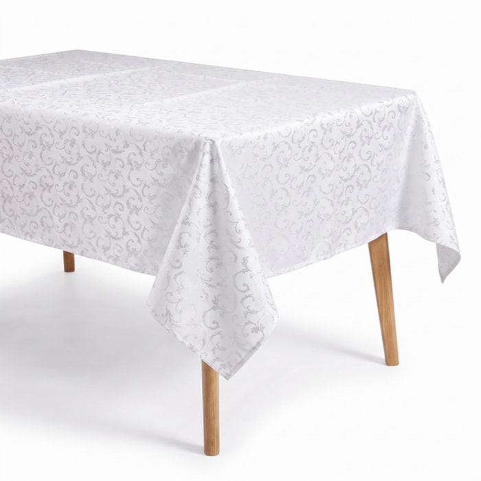 Tovaglia jacquard lurex in poliestere - GRIGIO/ARGENTO