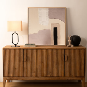 Déco mural 3D Laurenz blanc et violet 80x80cm