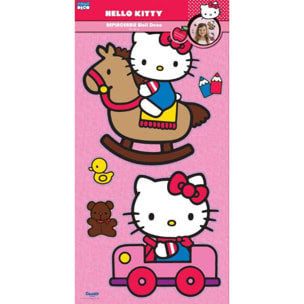 Hello Kitty Coppia di Adesivi Murali 3D 29x54cm Hello Kitty Multicolor