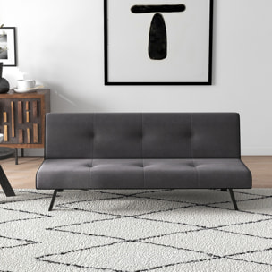 Sofá Cama de 3 Plazas con Patas Elevadas 170x76x72,5 cm Gris