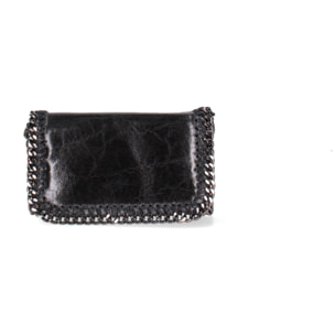 Borsa a tracolla da donna Made in Italy - Eolian Nova - Pelle scamosciata stampata - 22.0 x 13.0 x 4.0 cm