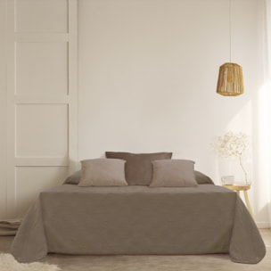 TRAPUNTINO MATRIMONIALE VELLUTO DIS. VERSAILLES BEIGE