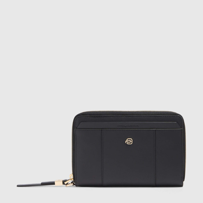 Piquadro Porta passaporto con chiusura a zip