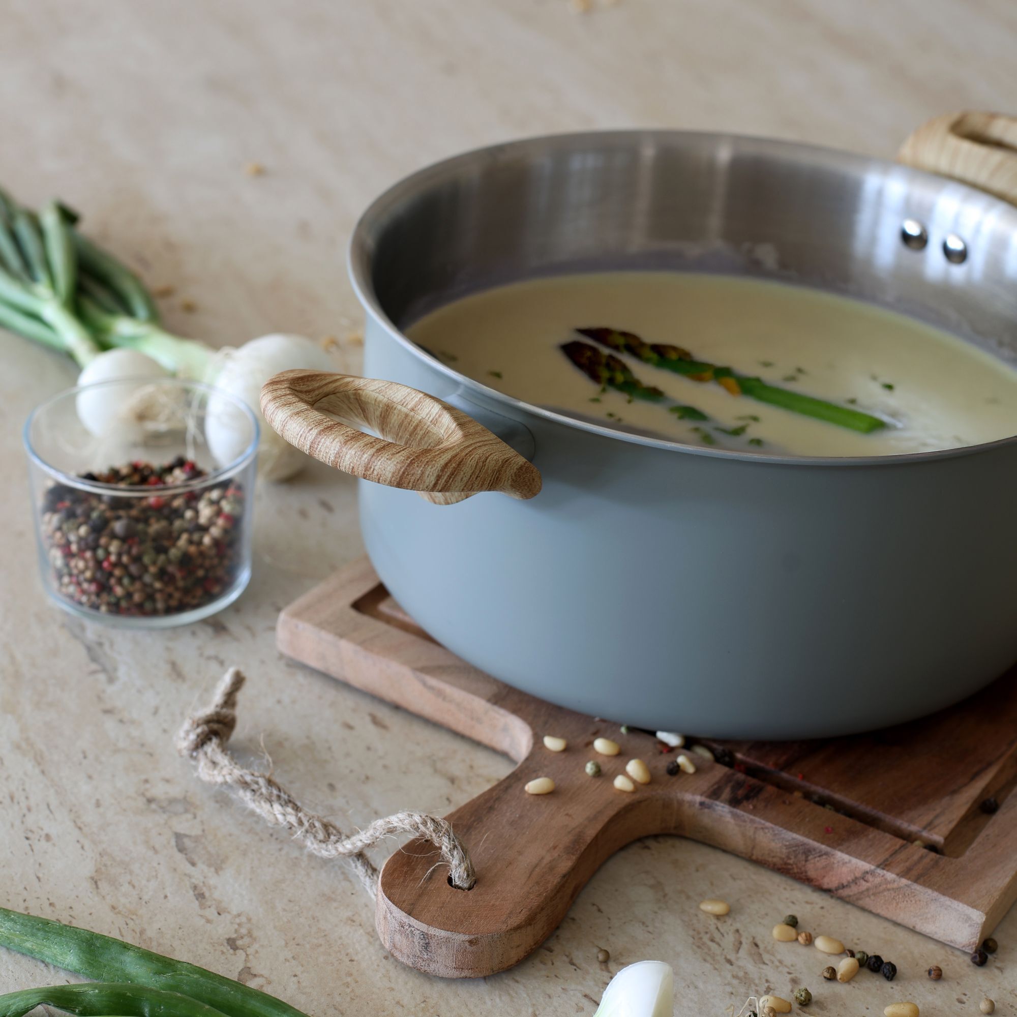 Batterie de cuisine 5 pièces en acier inoxydable - tous feux EASYNOX