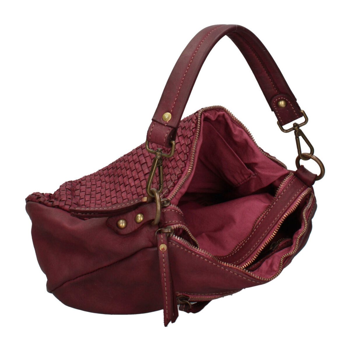 Borsa a spalla da donna In Vera pelle Made in Italy 31x18x12 cm