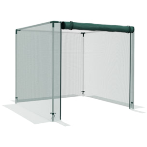 Jaula de Cultivo Jaula de Protección con Soportes de Acero Puerta con Cremallera para Proteger las Plantas en Patio Jardín Terraza 120x120x110 cm Verde