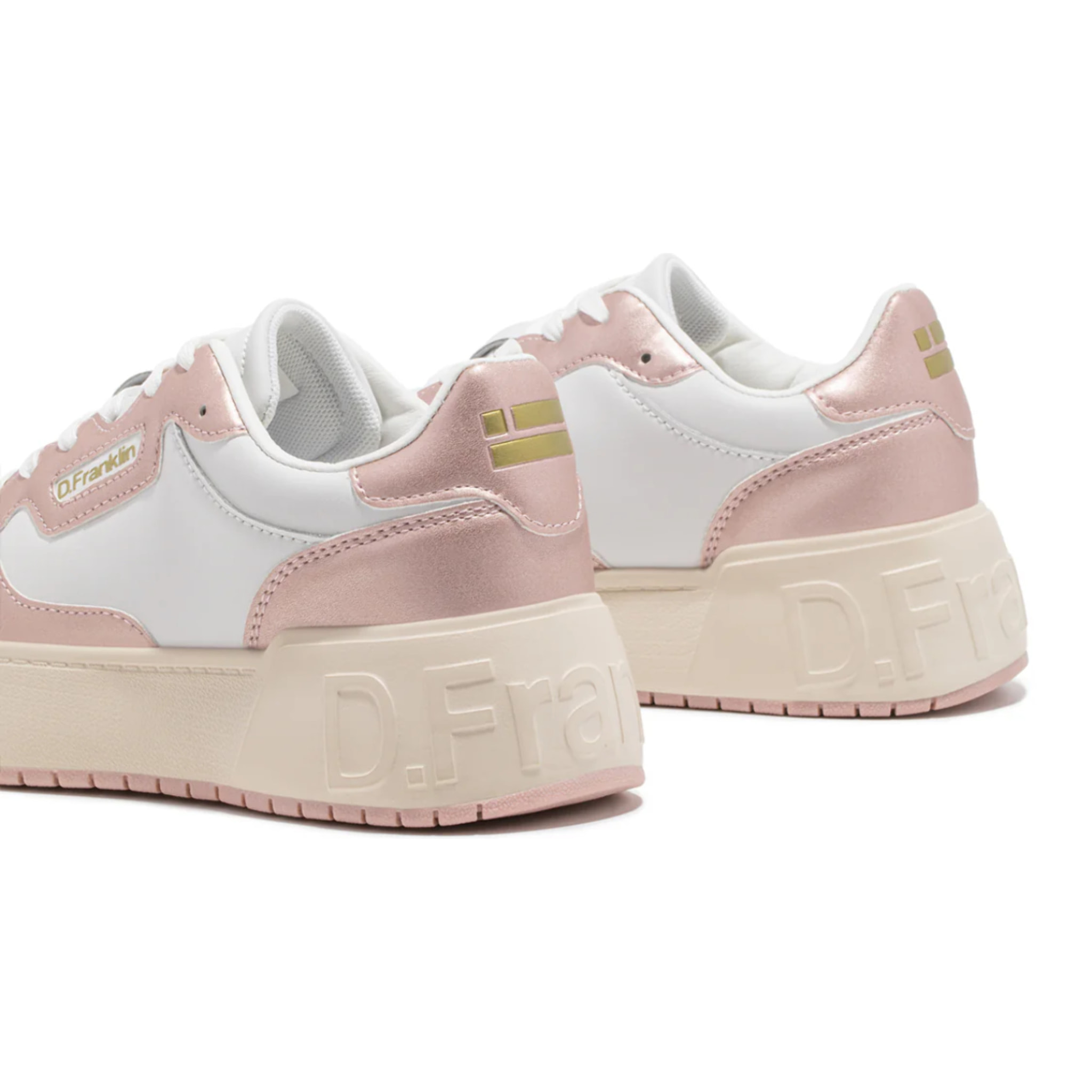 D.Franklin Zapatillas Deportivas Casual Court de Mujer Basic Oro Rosado / Rosa