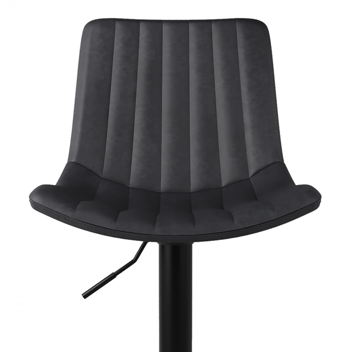 Lot de 2 chaises de bar réglables 62,5/83 cm gris foncé - Killi