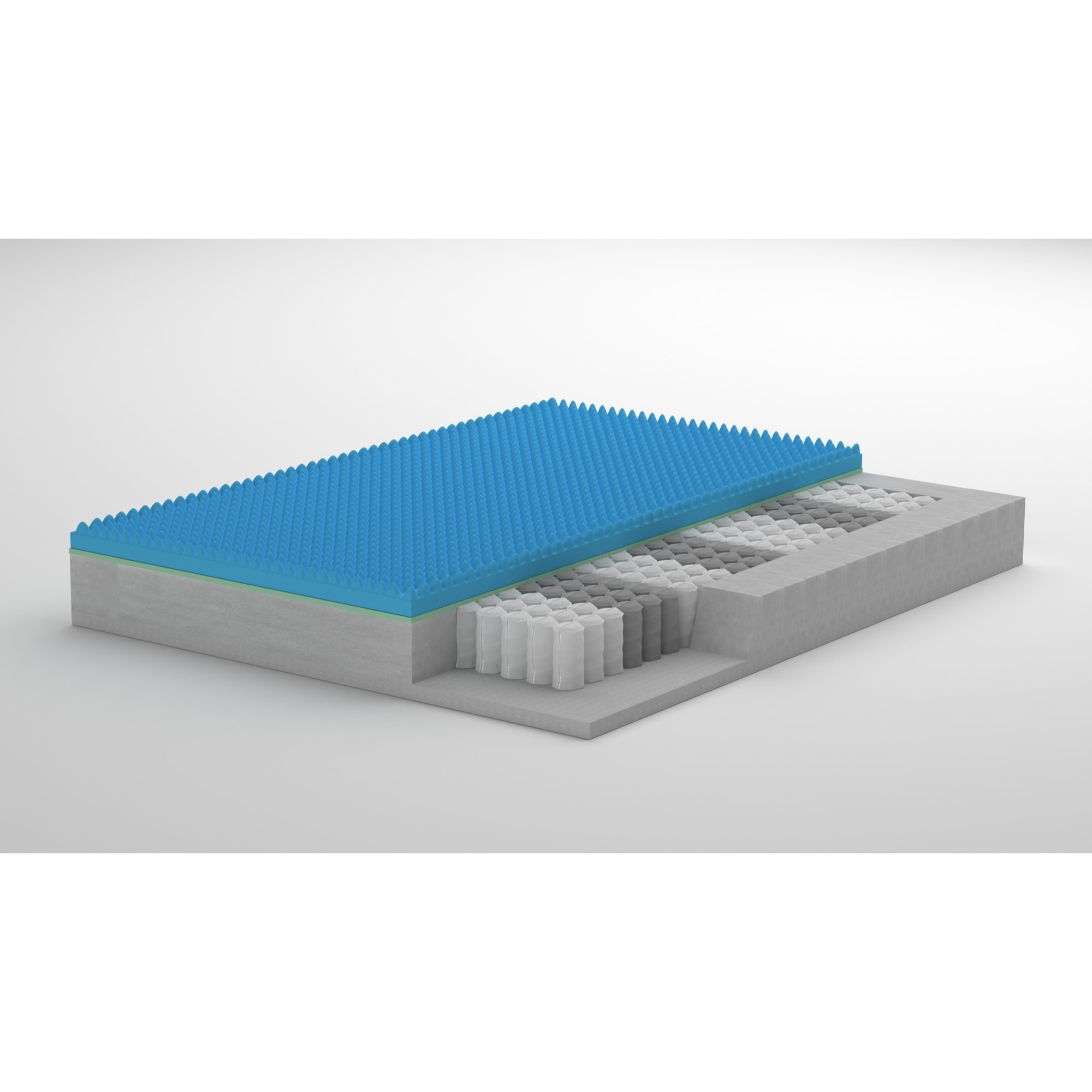 Materasso 800 molle Indipendenti e Memory Acquagel,ortopedico,80x190x25 cm