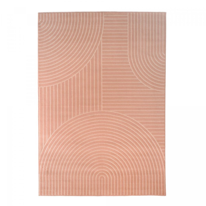 Tapis salon et chambre tissé motif arc-en-ciel SUDU