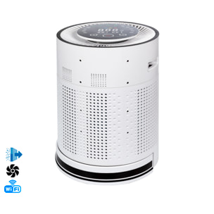 DAM Robot purificatore d'aria con formaldeide, anioni, TVOC ed eliminazione del 99,97% dei batteri. 31x31x47 cm. Colore bianco