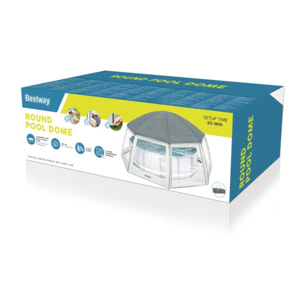 Bestway Dôme de protection pour piscine hors-sol ronde - jusqu'à ø4.88 m