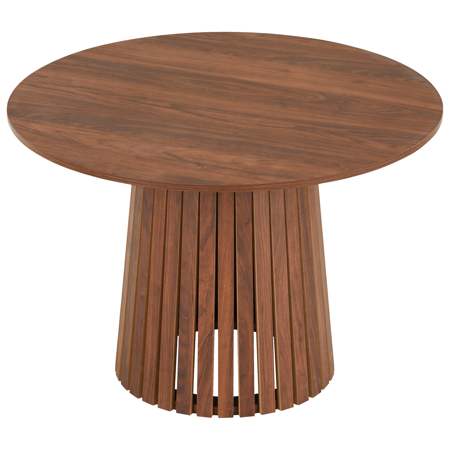 Table à manger ronde 110cm en bois foncé LIV