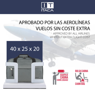 Mochila Viaje Cabina Itaca Spey Gris