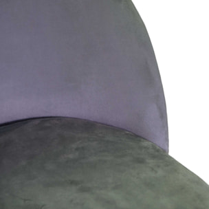 Sgabello Sammi Vacchetti in velluto grigio con struttura oro cm44x48h91