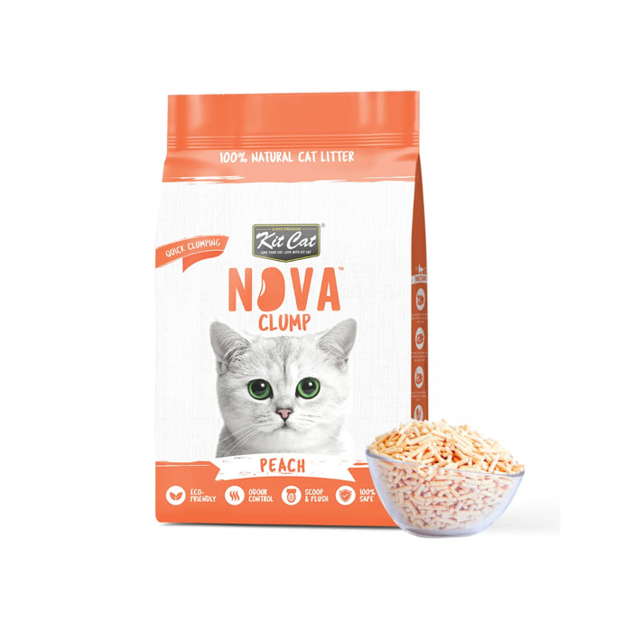 Kit Cat Arena Eco Nova - Peach 7 L Arena para gatos
