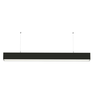 Ledsc4 LedsC4 Sistema Lineal de Iluminación Colgante Negro, Aluminio y Policarbonato, Personalizable con Bombilla, Diseño Moderno y Elegante para Hogar, Infinite Pro Suspended 1600 Down