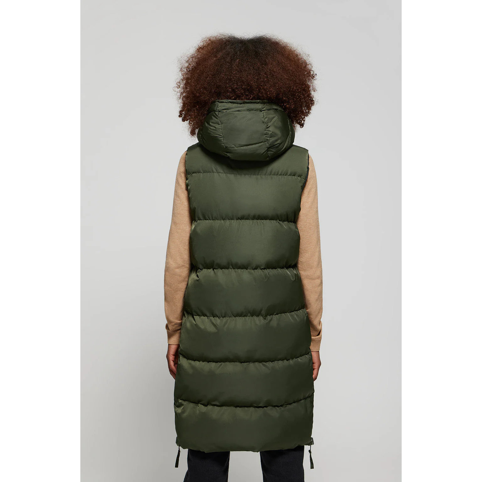 Gilet verde con cappuccio avvolgente e particolari Polo Club