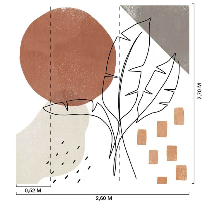 Papier peint cercle d'ocre Intissé