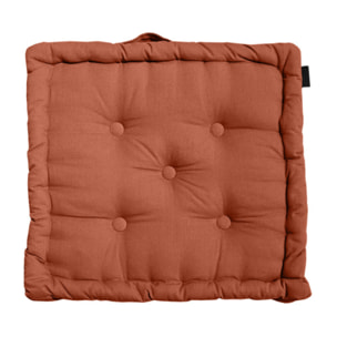 Coussin de sol 50 x 50 cm capitonné et matelassé en coton - KALA
