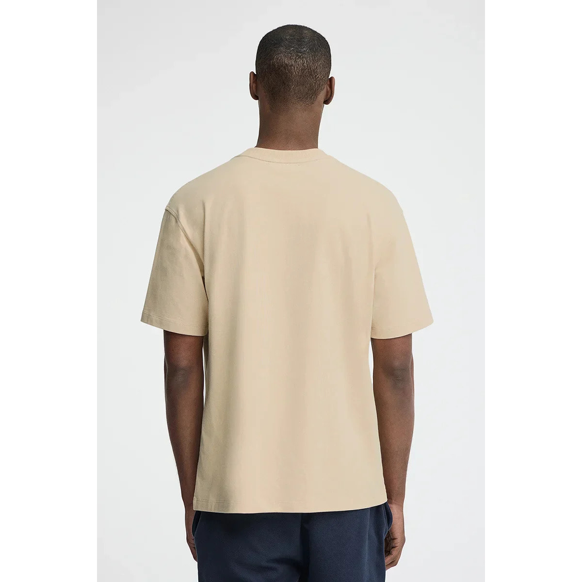 Maglietta beige relaxed fit con logo in gomma Polo Club