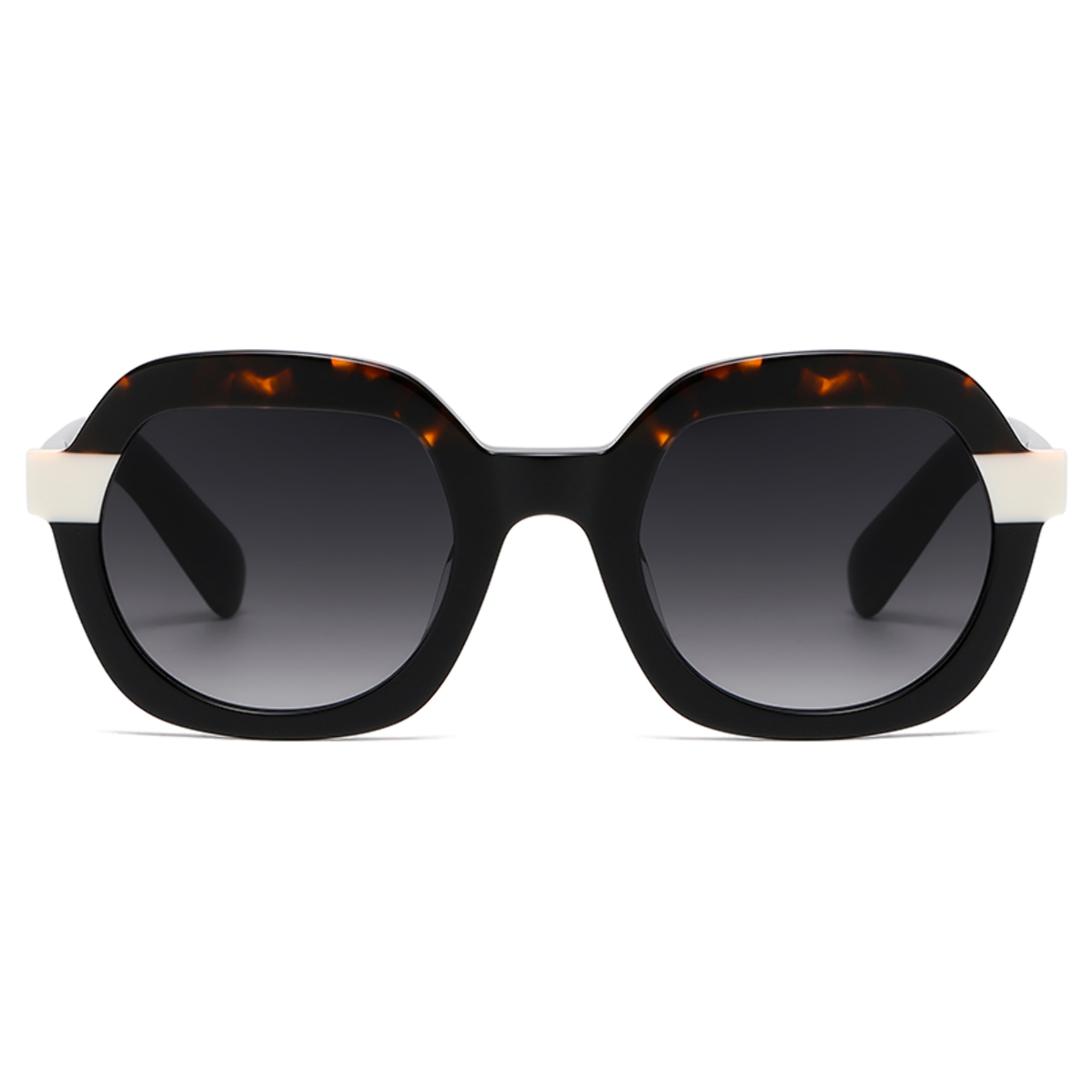 Gafas de sol LENOIR BURDEOS - Negra¬marrón semi con gris degradado