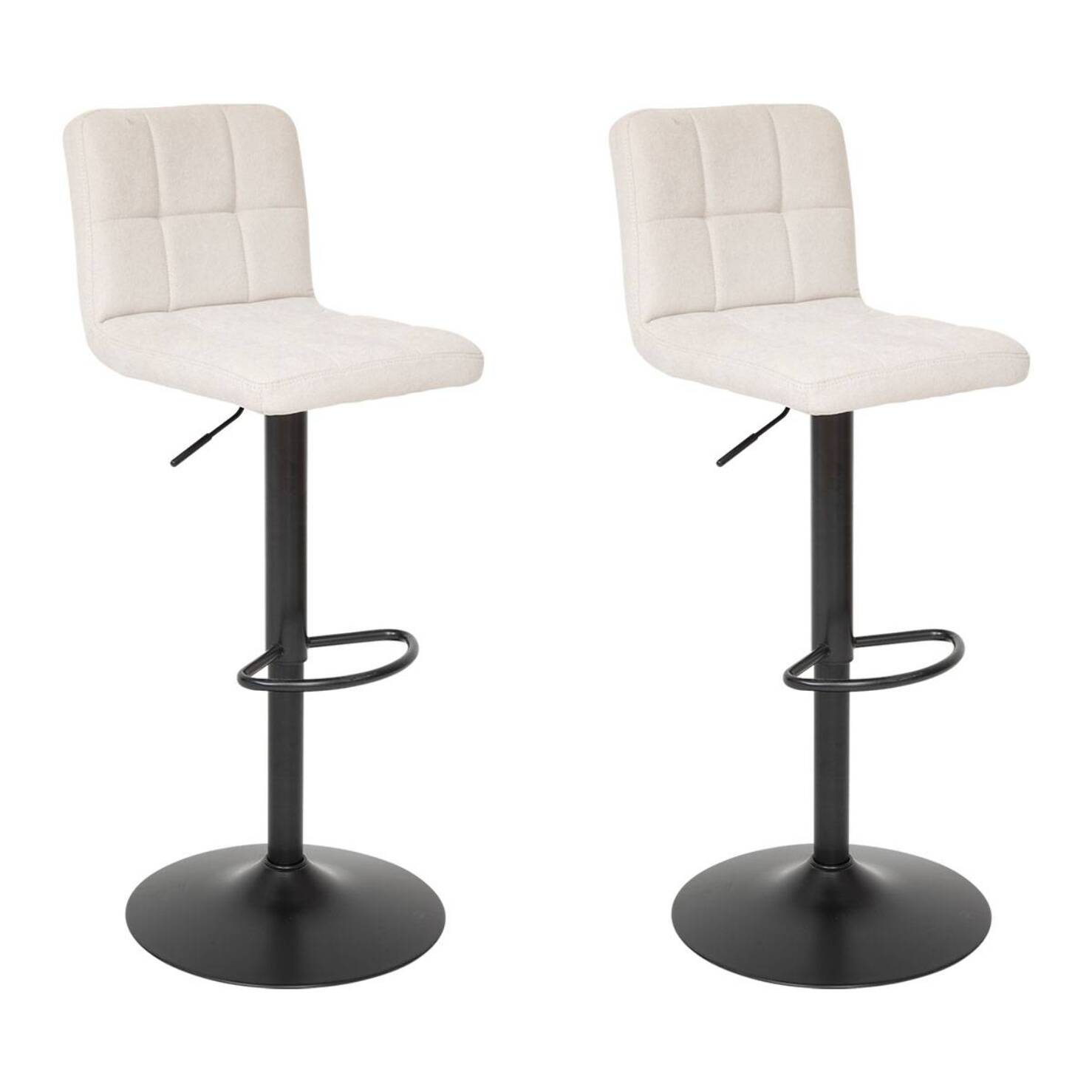 Lot de 2 tabourets de bar "Delek" beige 104x52x45cm