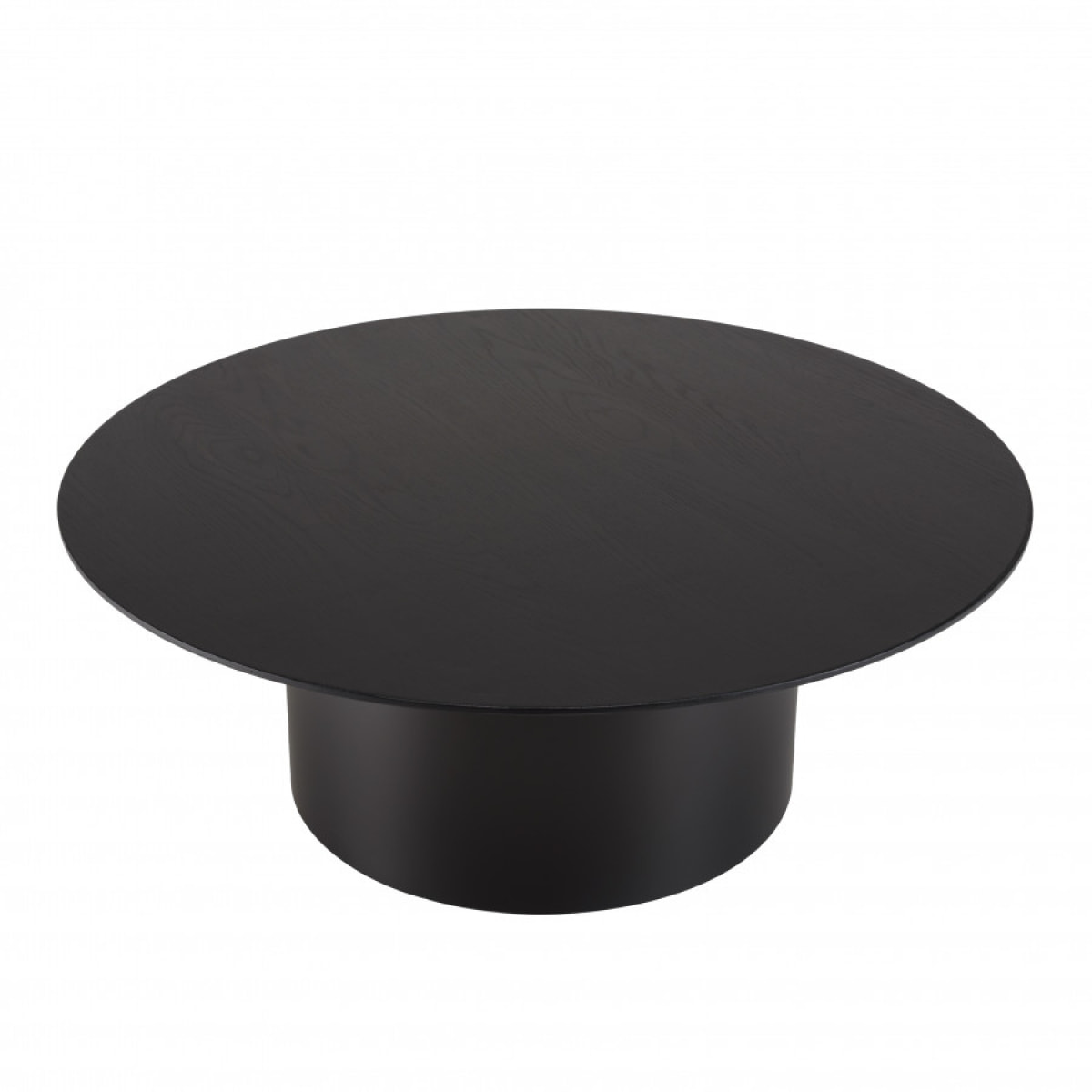 DALY - Table basse ronde noire 90x90cm piètement métal