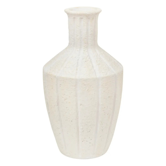 Vase antique "Nolwi" céramique blanc H48cm