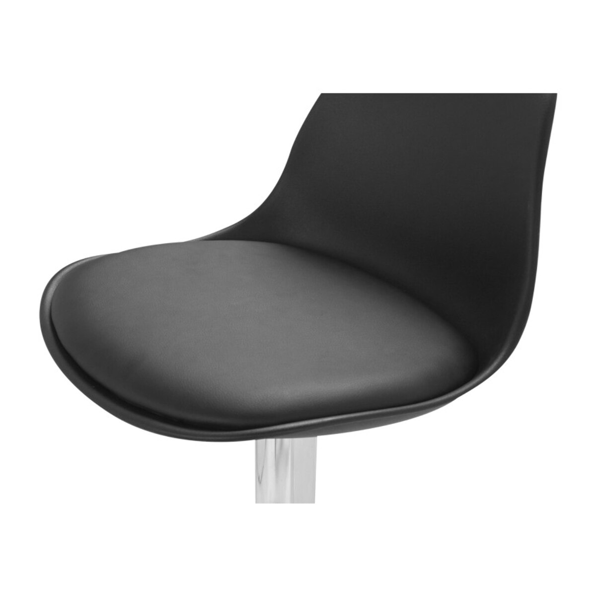 Tabourets de bar Karl noirs pied métal réglable - lot de 2
