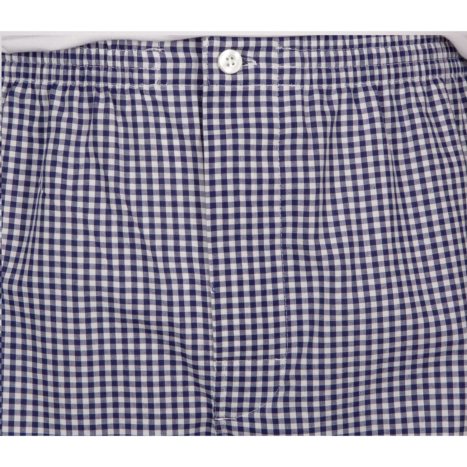 Pigiama leggero UOMO cotone quadretto bianco e blu