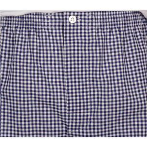 Pigiama leggero UOMO cotone quadretto bianco e blu
