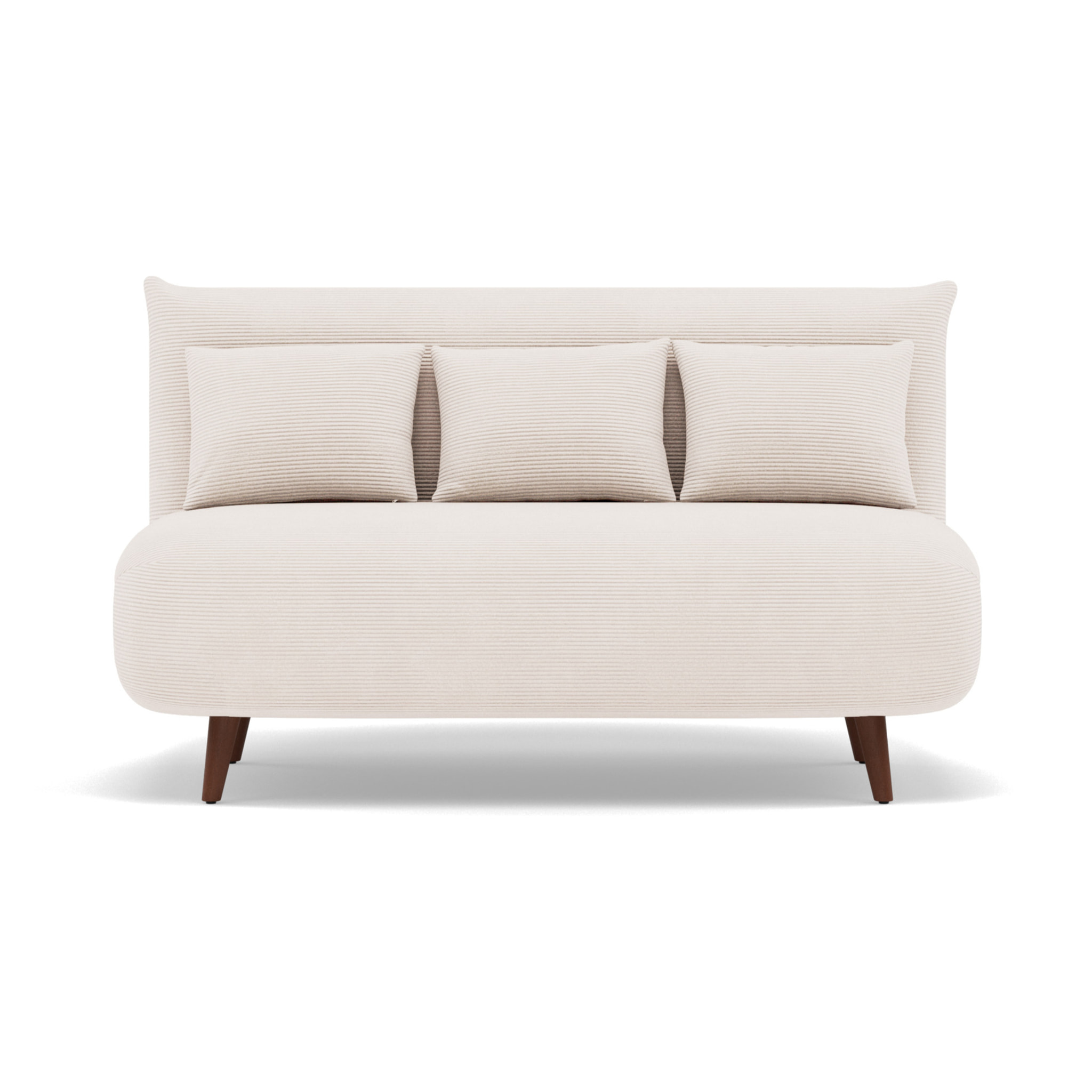 Lumi - Banquette convertible clic-clac 2 places en velours côtelé - Beige