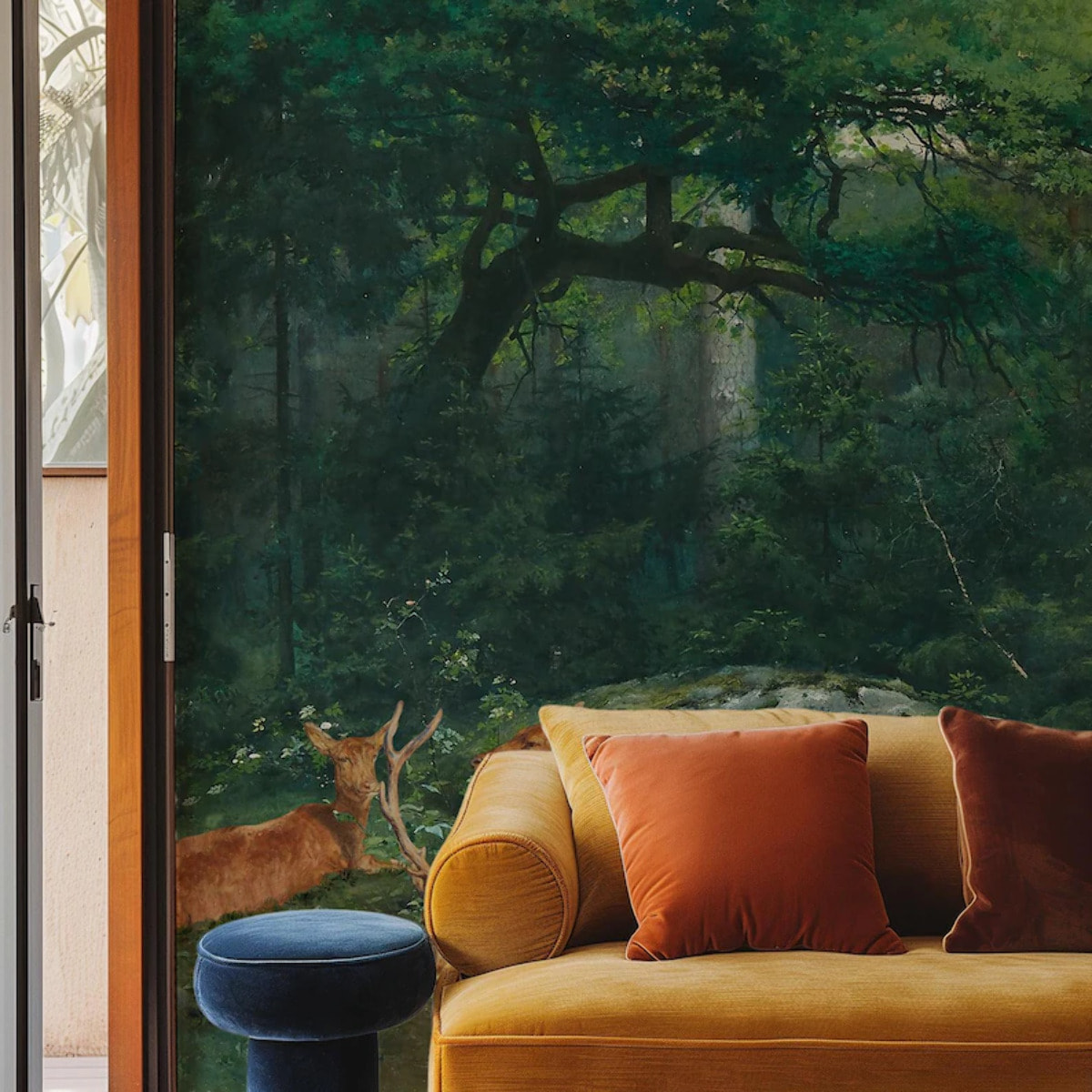 Carta da Parati Bosco con Cervi