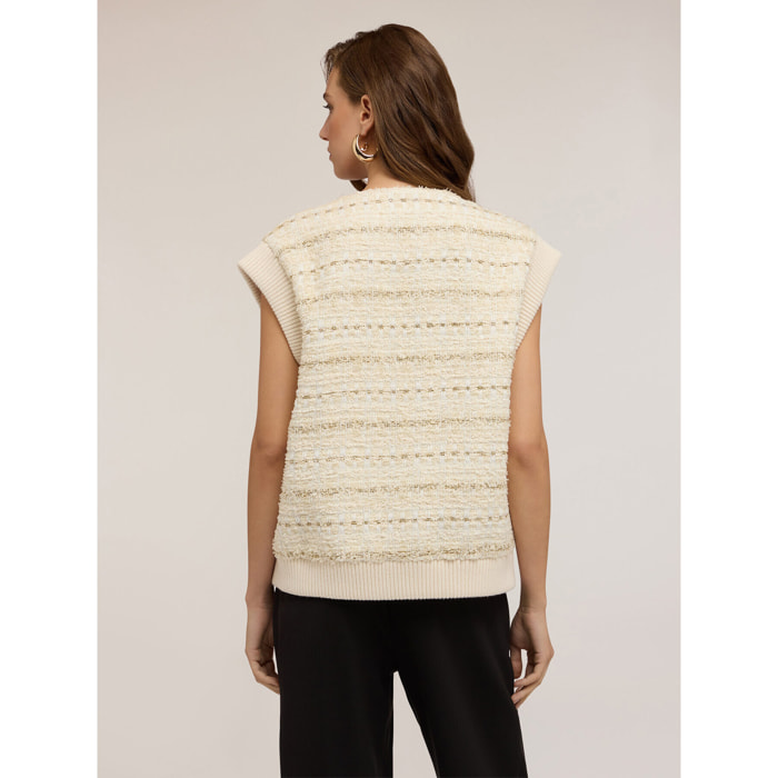 Motivi - Gilet in tessuto bouclé - Beige