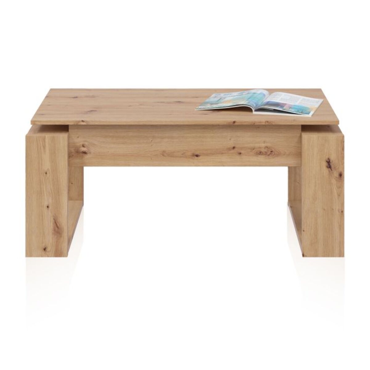 Mesa de centro elevable Neo Roble Nodi