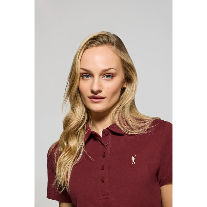 Vestito a polo granato con logo Rigby Go
