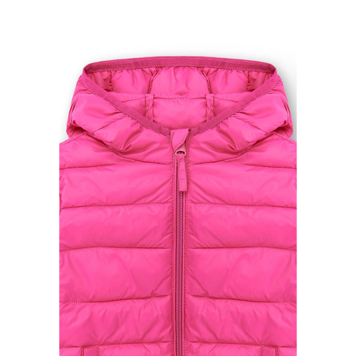 Cappotto Fucsia Trapuntato Per Ragazze