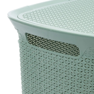 Corbeille 57L Scandinave Vert