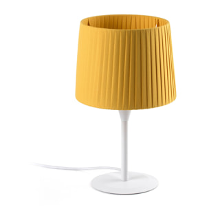 SAMBA S Mini sobremesa blanca/encintada amarilla