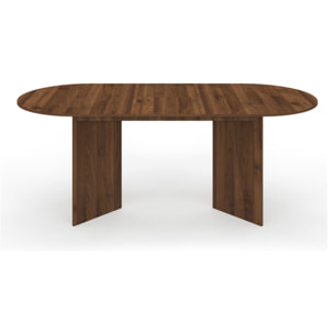 Table à manger extensible Gabin 160-200cm effet noyer