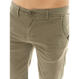 Bermuda chino da uomo in twill elasticizzato Leone Easy