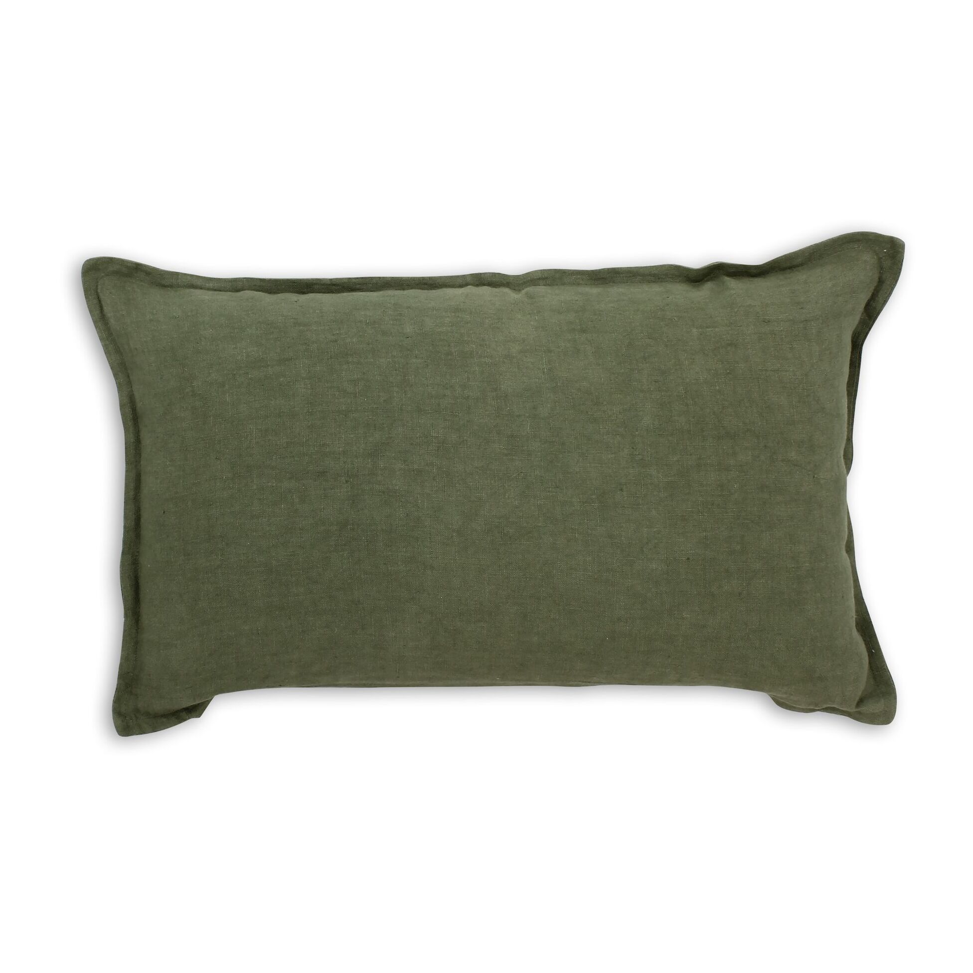 Coussin en lin vert 30x50cm NYL