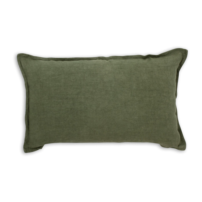 Coussin en lin vert 30x50cm NYL