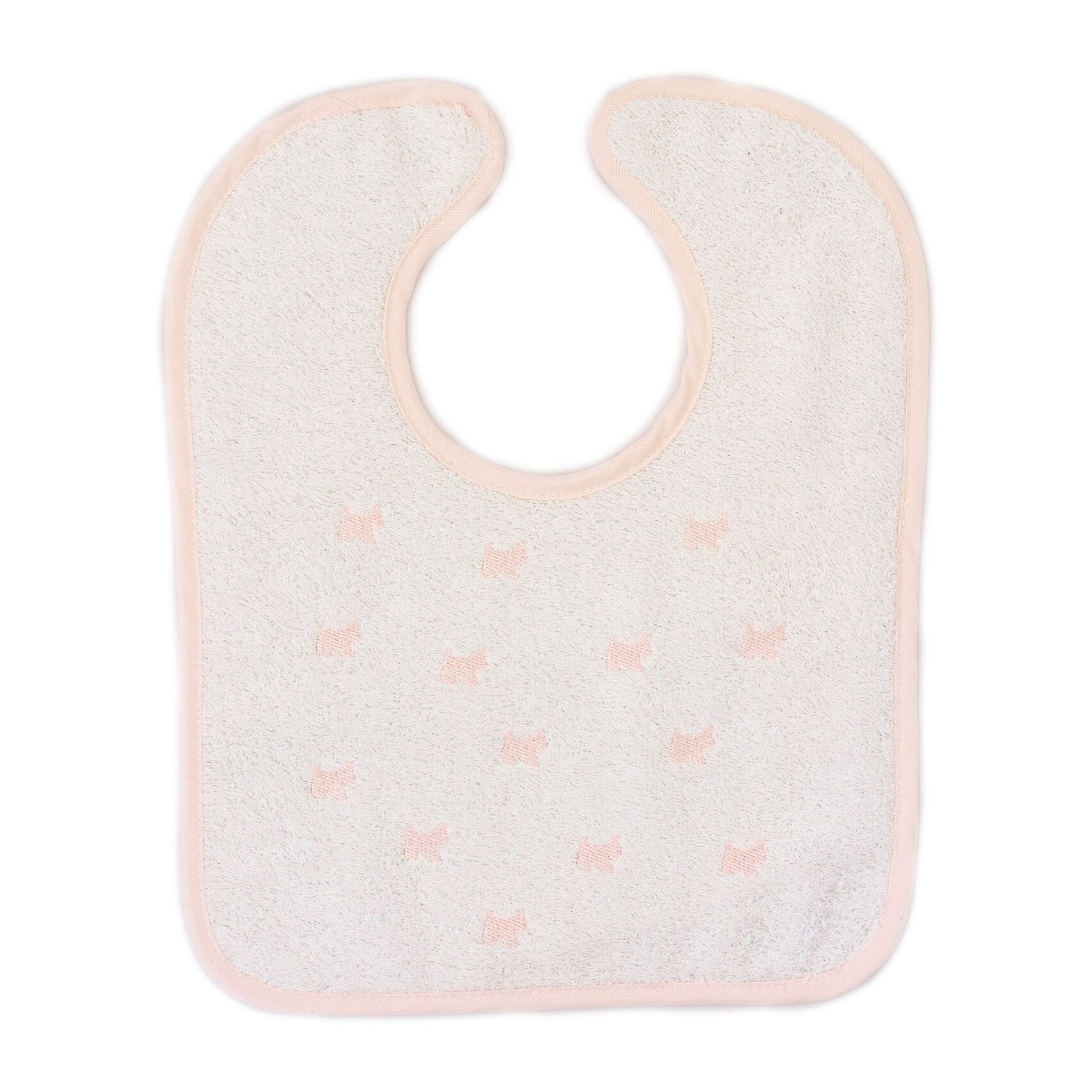 Babero Cuadrado Velcro Perritos-Coronas-Estrellitas Rosa Talla Uni