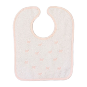 Babero Cuadrado Velcro Perritos-Coronas-Estrellitas Rosa Talla Uni