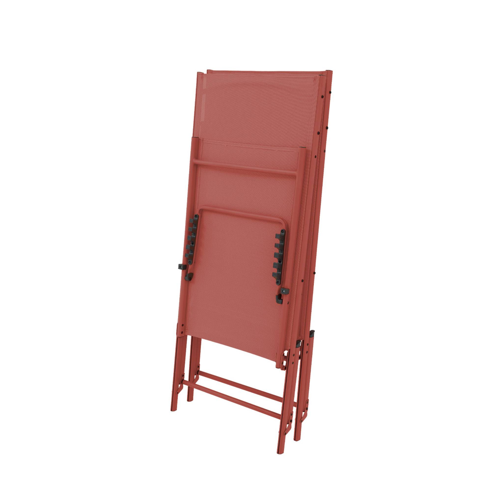 Bain de soleil acier textilène multi positions (lot de 2) TROPEA