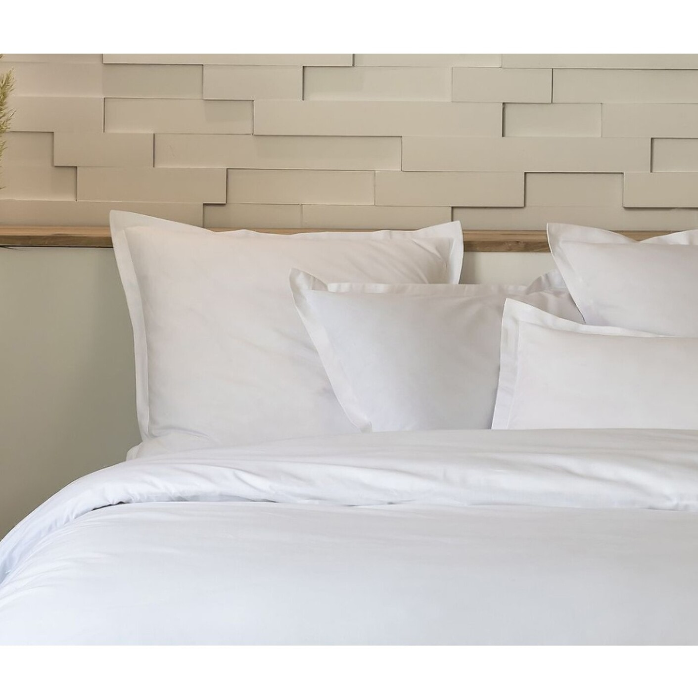 Parure housse de couette percale terracota