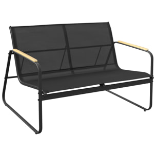 Salon de jardin en textilène 4 places noir TENERIFE