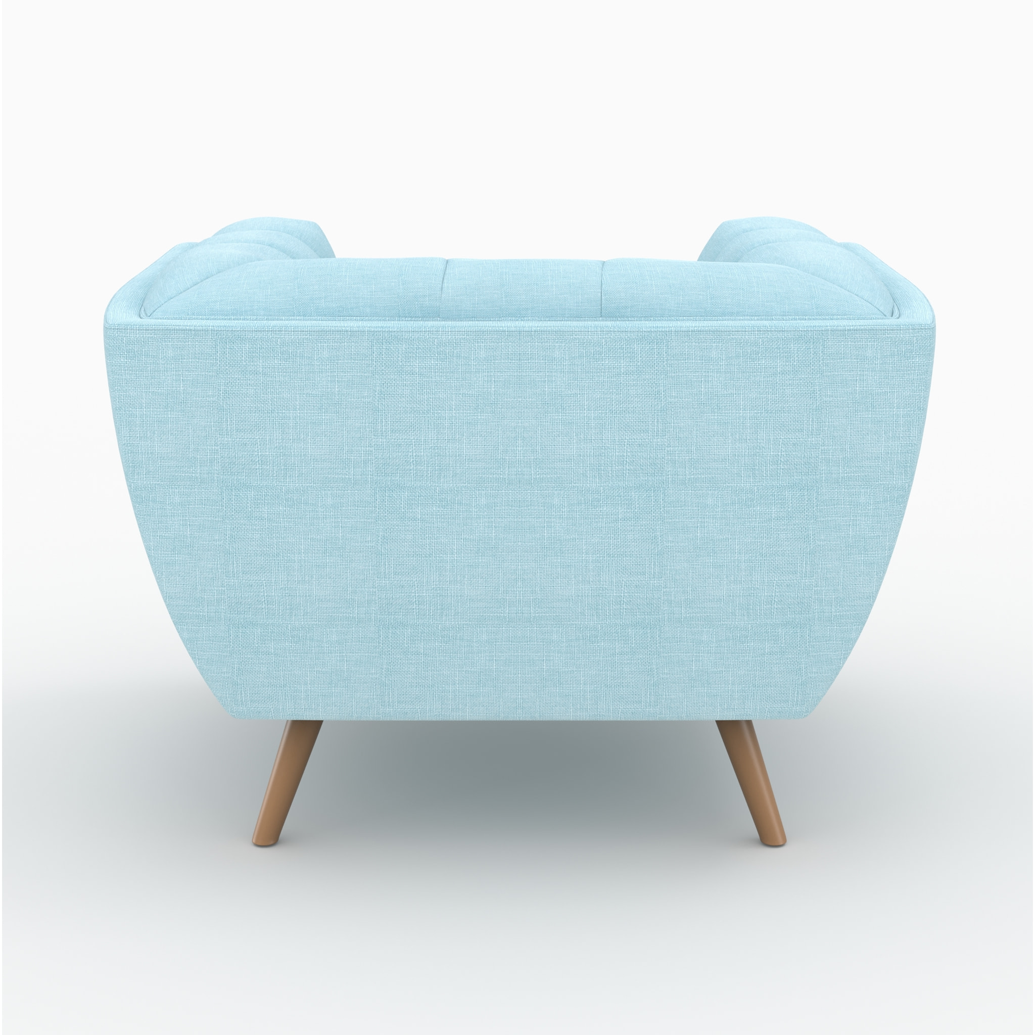 Ensemble canapé et fauteuil en tissu bleu clair 4 places - Carmen